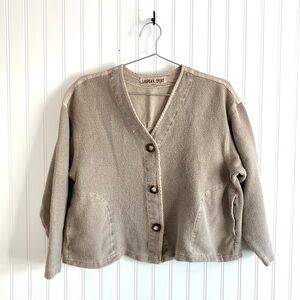 VINTAGE Cropped Button Down Sweater Jacket